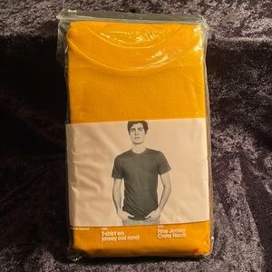 Yellow American Apparel Fine Jersey Crew Neck t-shirt, M